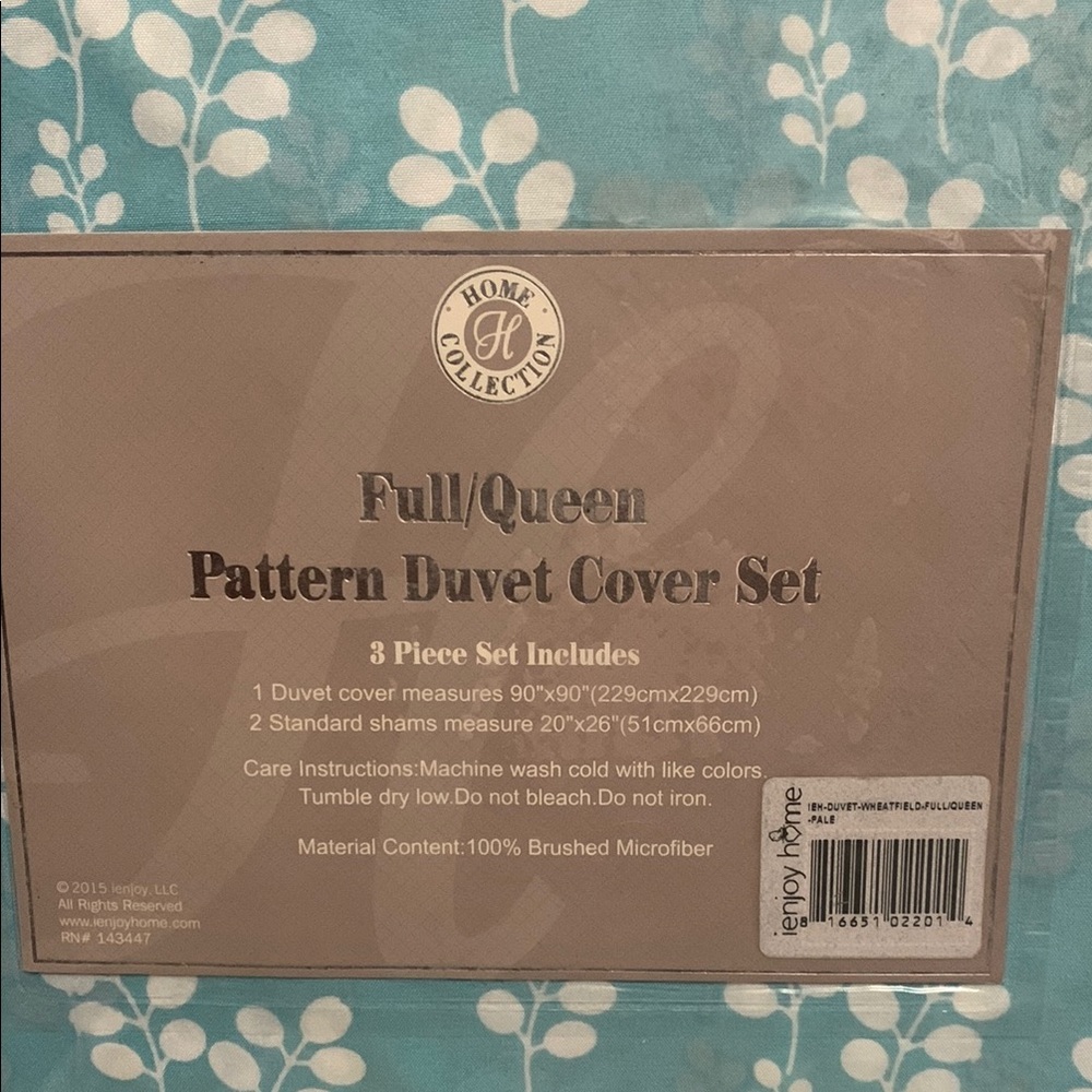 Home Collection Blue Duvet Cover Set - Picture 3 of 4